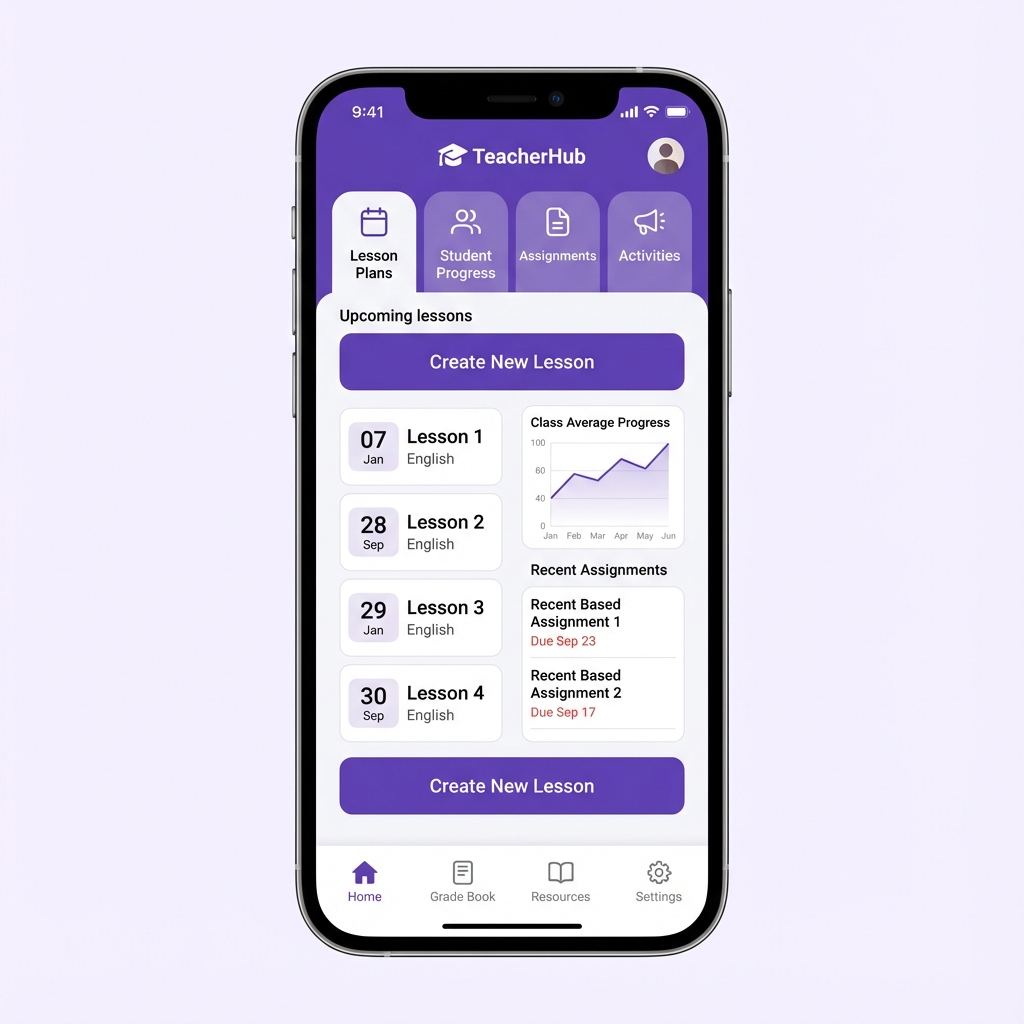 Teacher Management App Interface